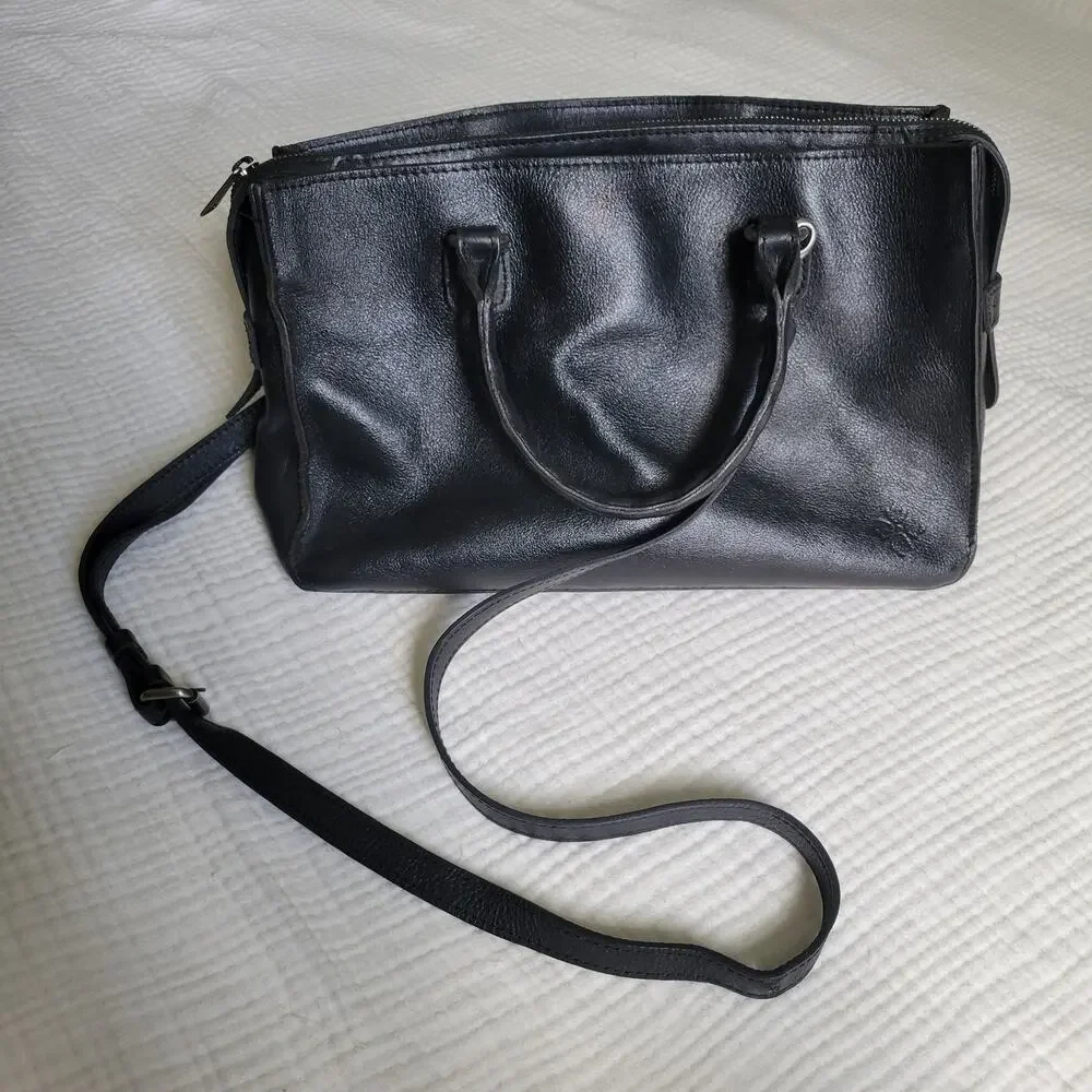 Patricia Nash Black Leather Crossbody Bag Purse Shoulder Designer Handbag - Picture 11 of 11